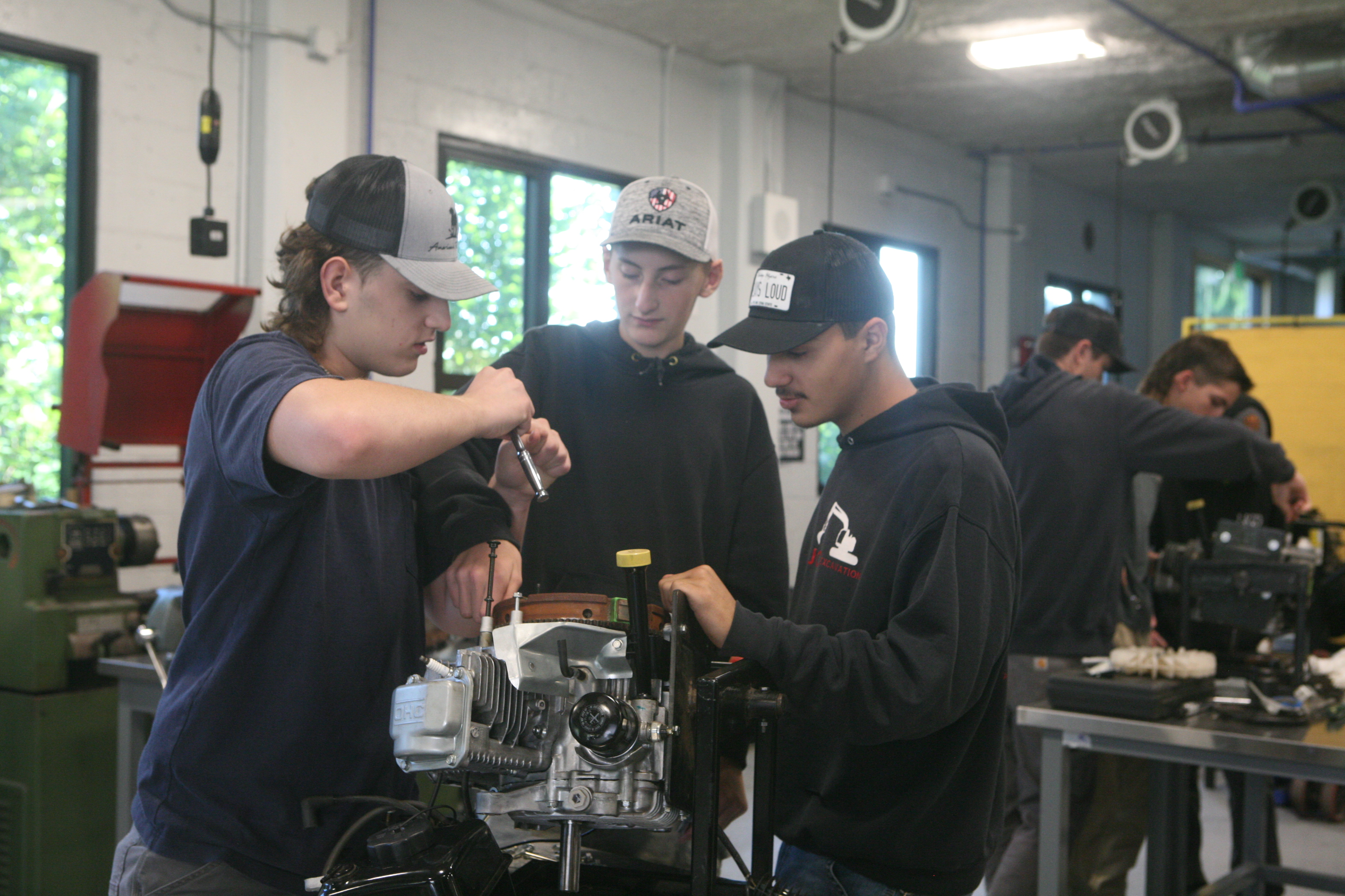 students in the lab