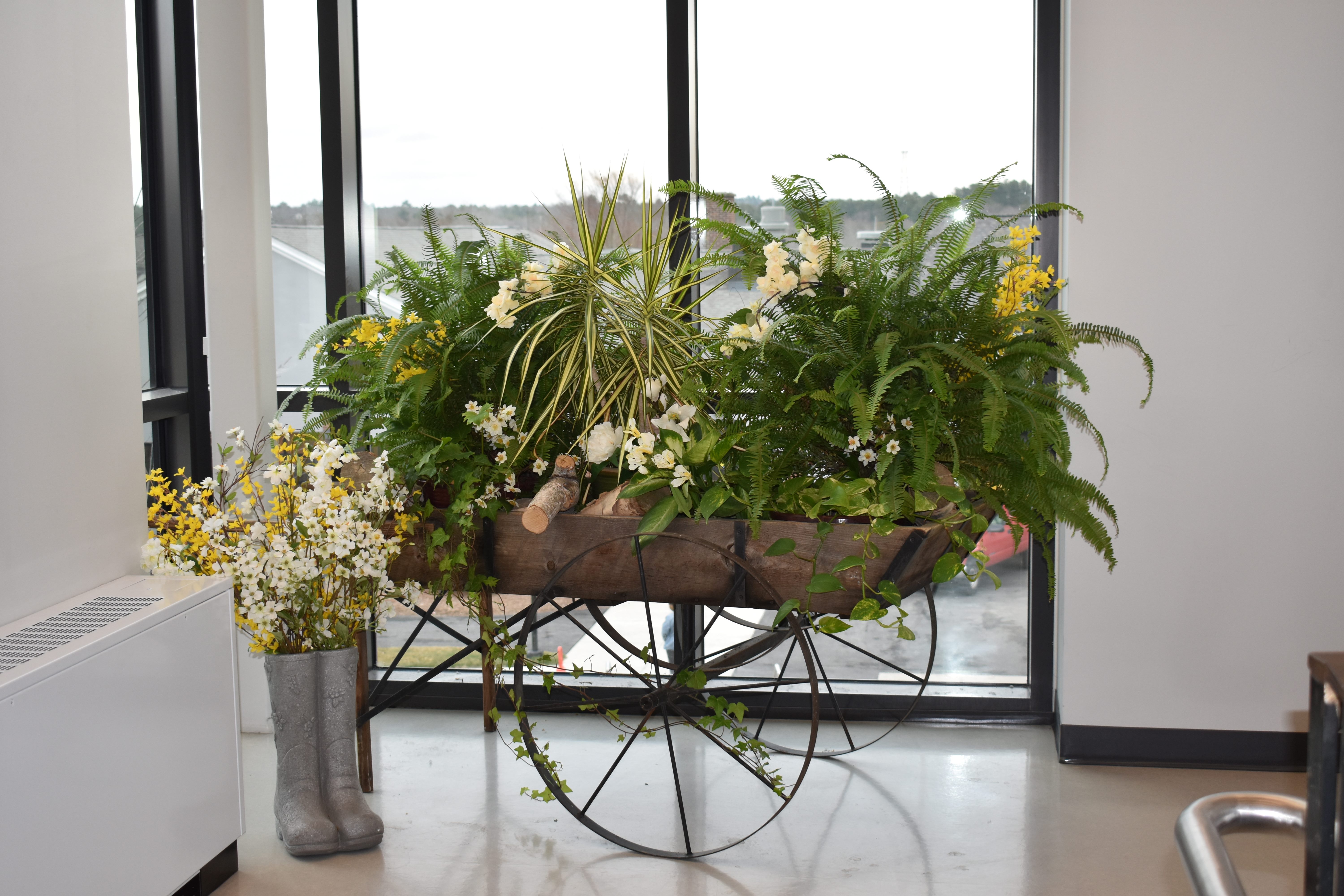 Wagon with flowers