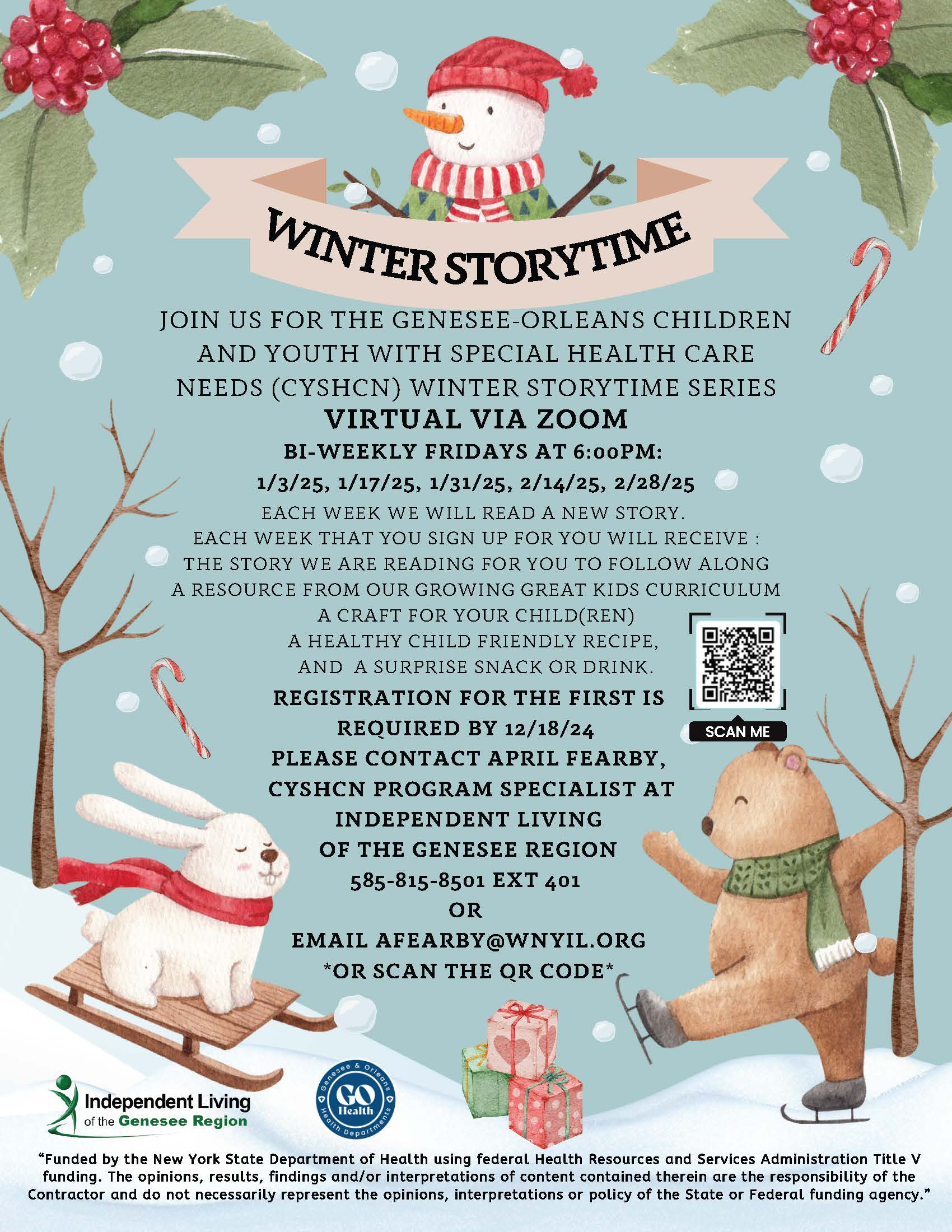 winter storytime flyer