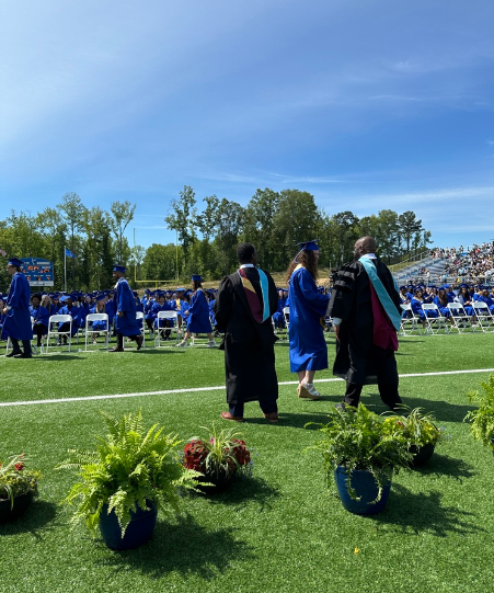 Dr. Fitzpatrick congratuates graduates