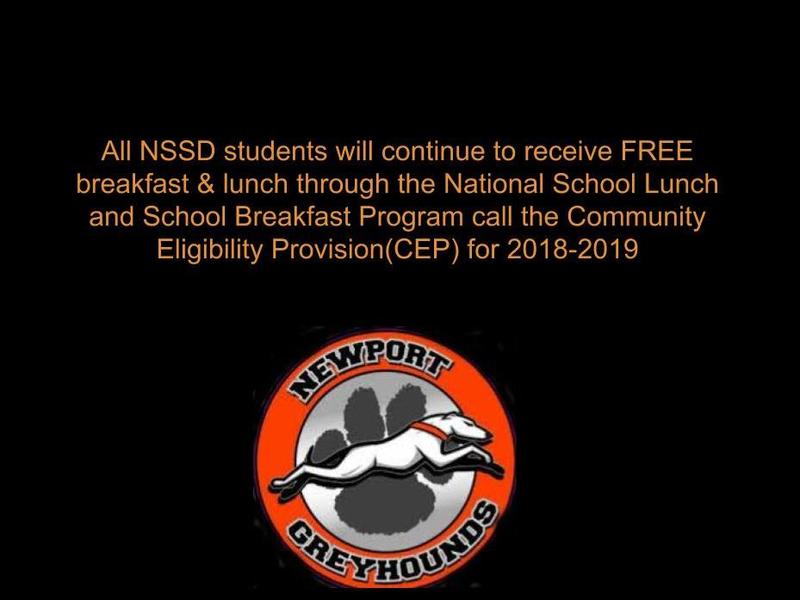 All NSDD students will continue to receive FREE  breakfast and lunch through the National School Lunch and School Breakfast Program call the Community Eligibility Provision (CEP) FOR 2018-2019