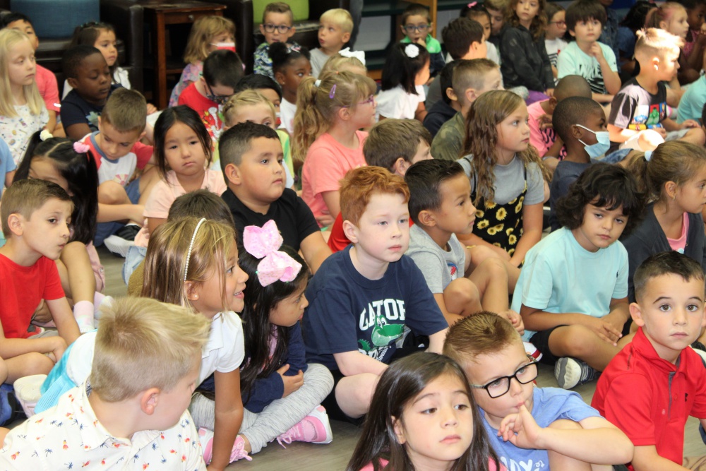 students smiling while on a class