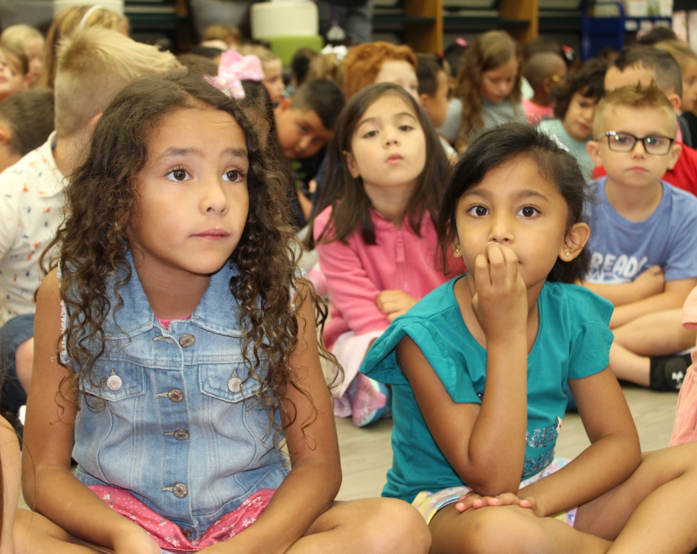 students smiling while on a class