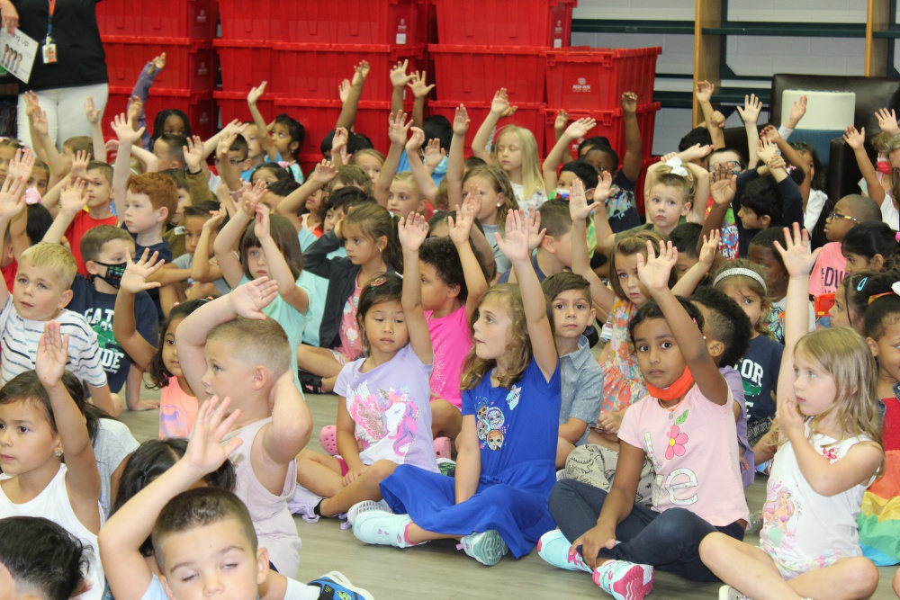 students smiling while on a class