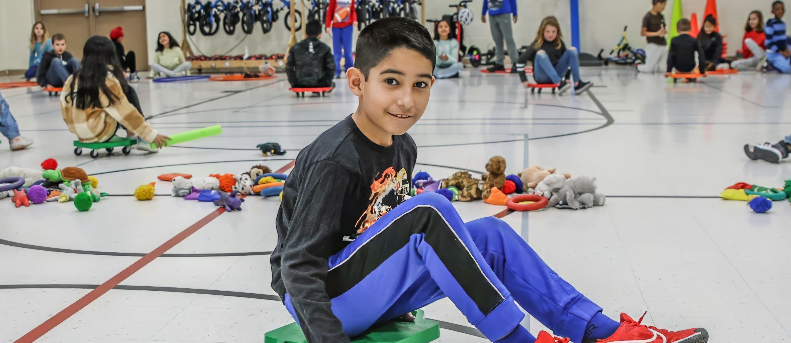 kid in gym class