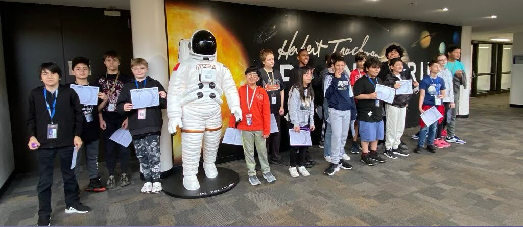 Students at space event