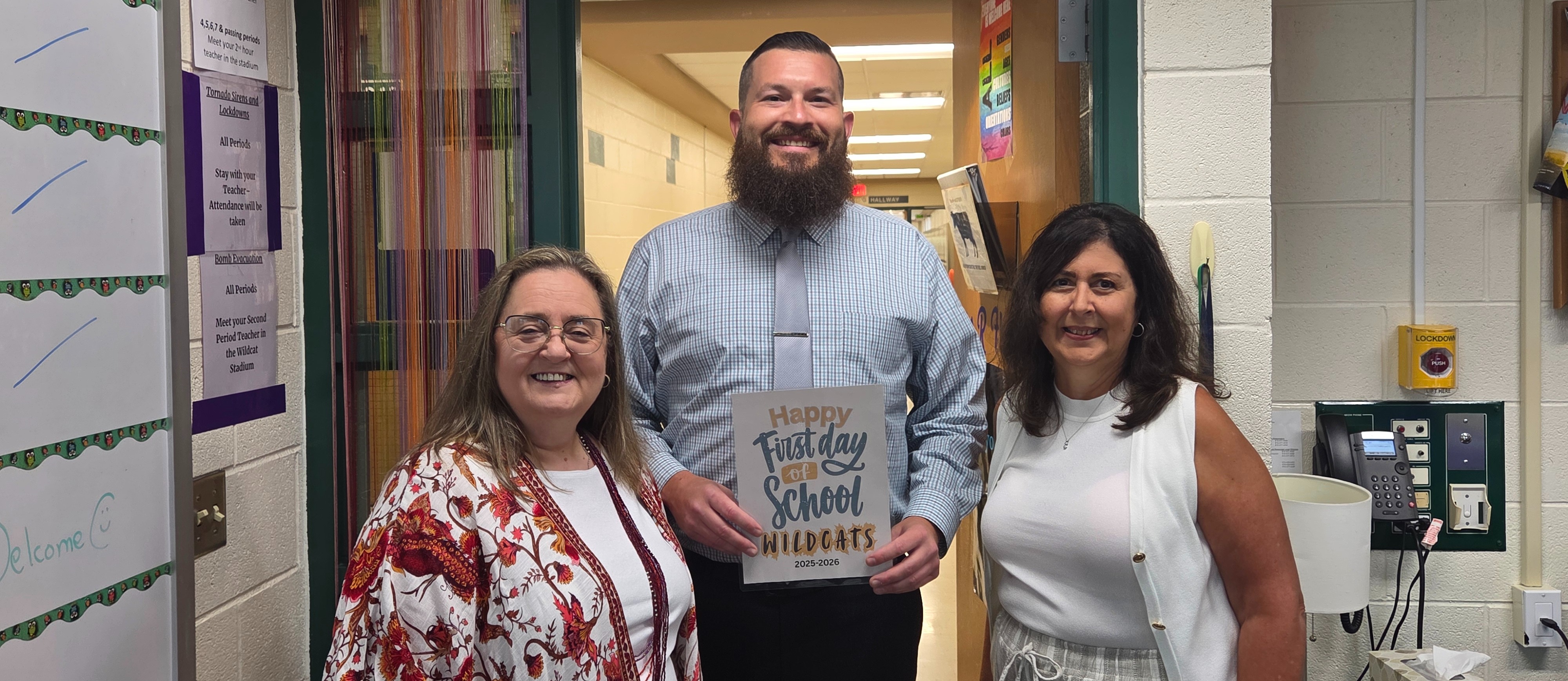 Staff Celebrate 1sr day of school