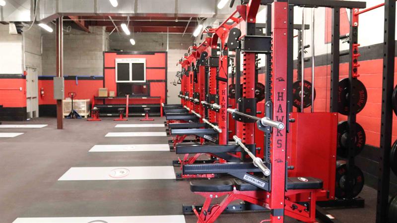 Weight Room - Project Complete - Weight room for athletes complete!  Designed with Hawk Pride in mind!