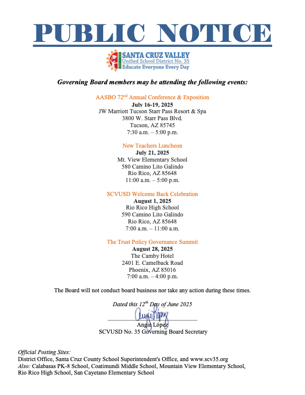SCV35 Public Notice 
