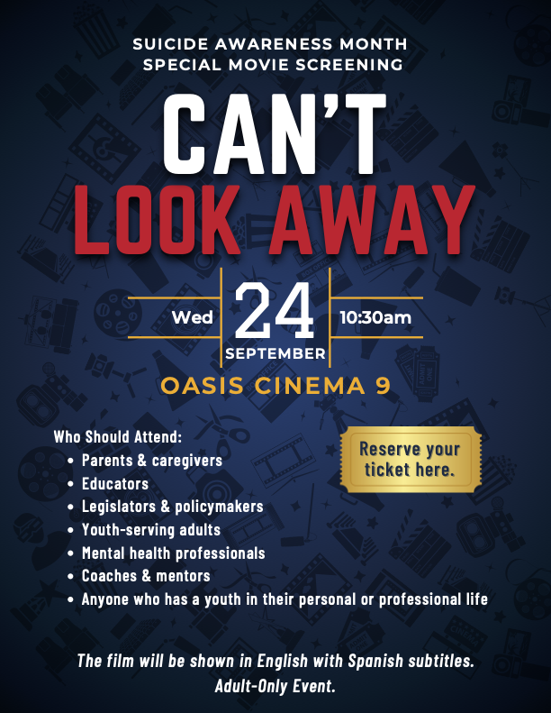 Can't Look Away Oasis Cinema Invitation 09/24/25  at 10:30 AM