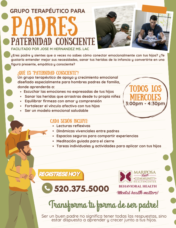 MCHC THERAPEUTIC GROUP FOR FATHERS CONSCIOUS PARENTING