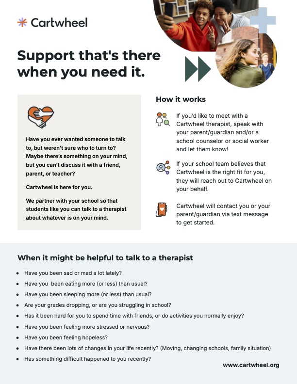 Cartwheel Information for Parents