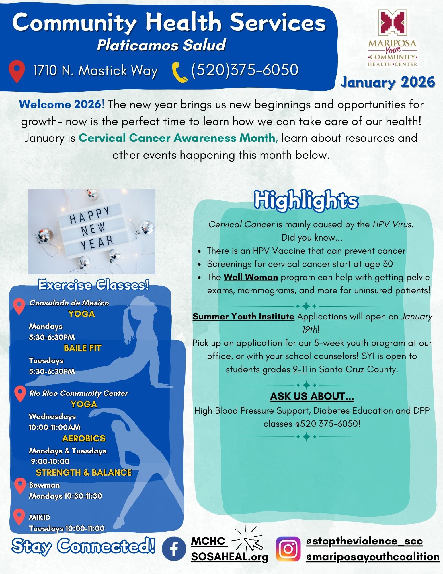 Mariposa Community Health Center January Newsletter