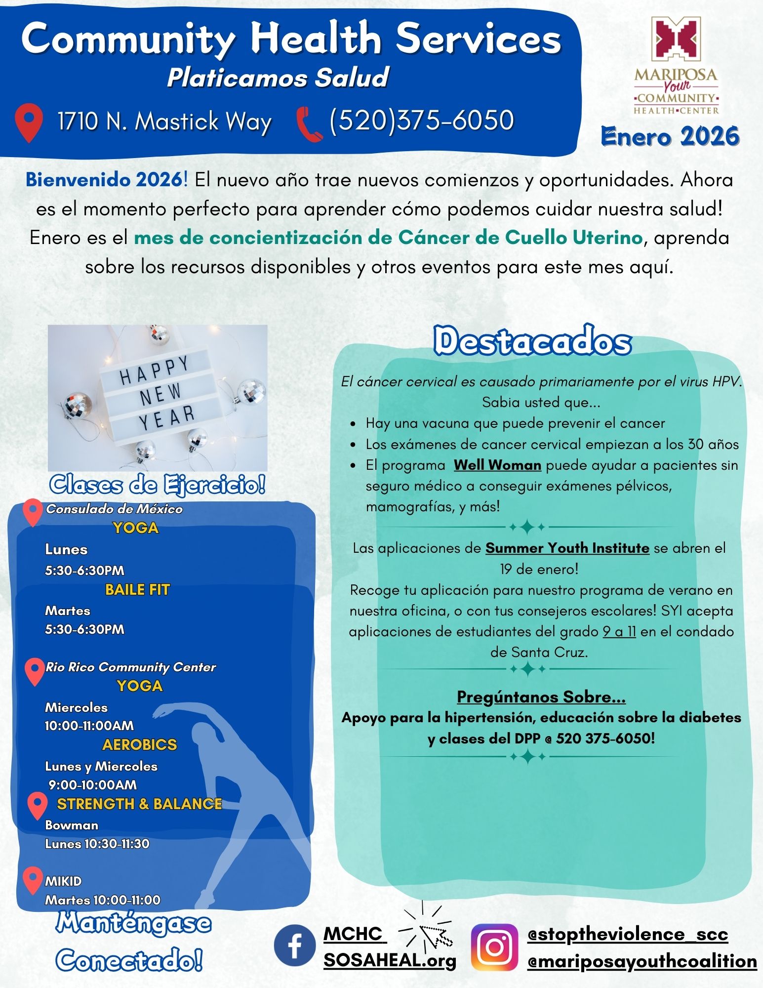 Mariposa Community Health Center January Newsletter