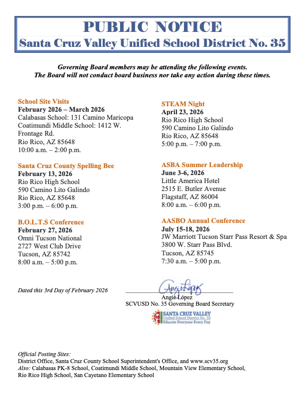 Public Notice February 2026