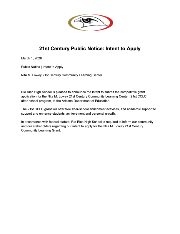 21st Century Public Notice: Intent to Apply