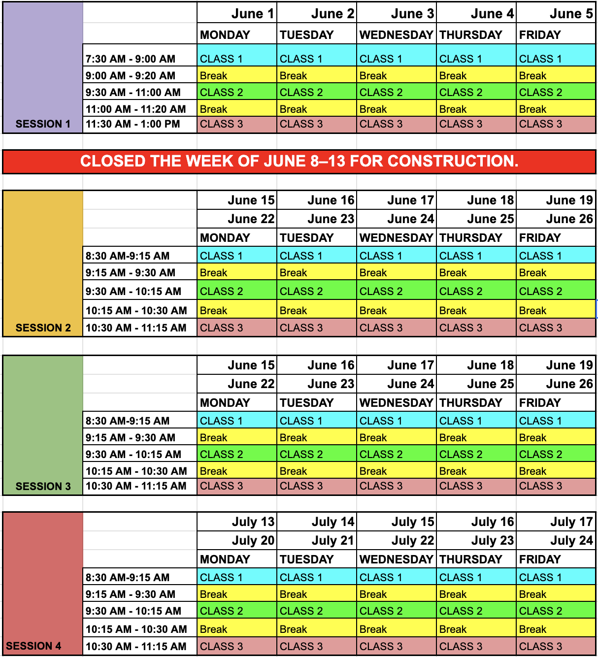 SCV35 Aquatic Center swim lesson schedule 2026