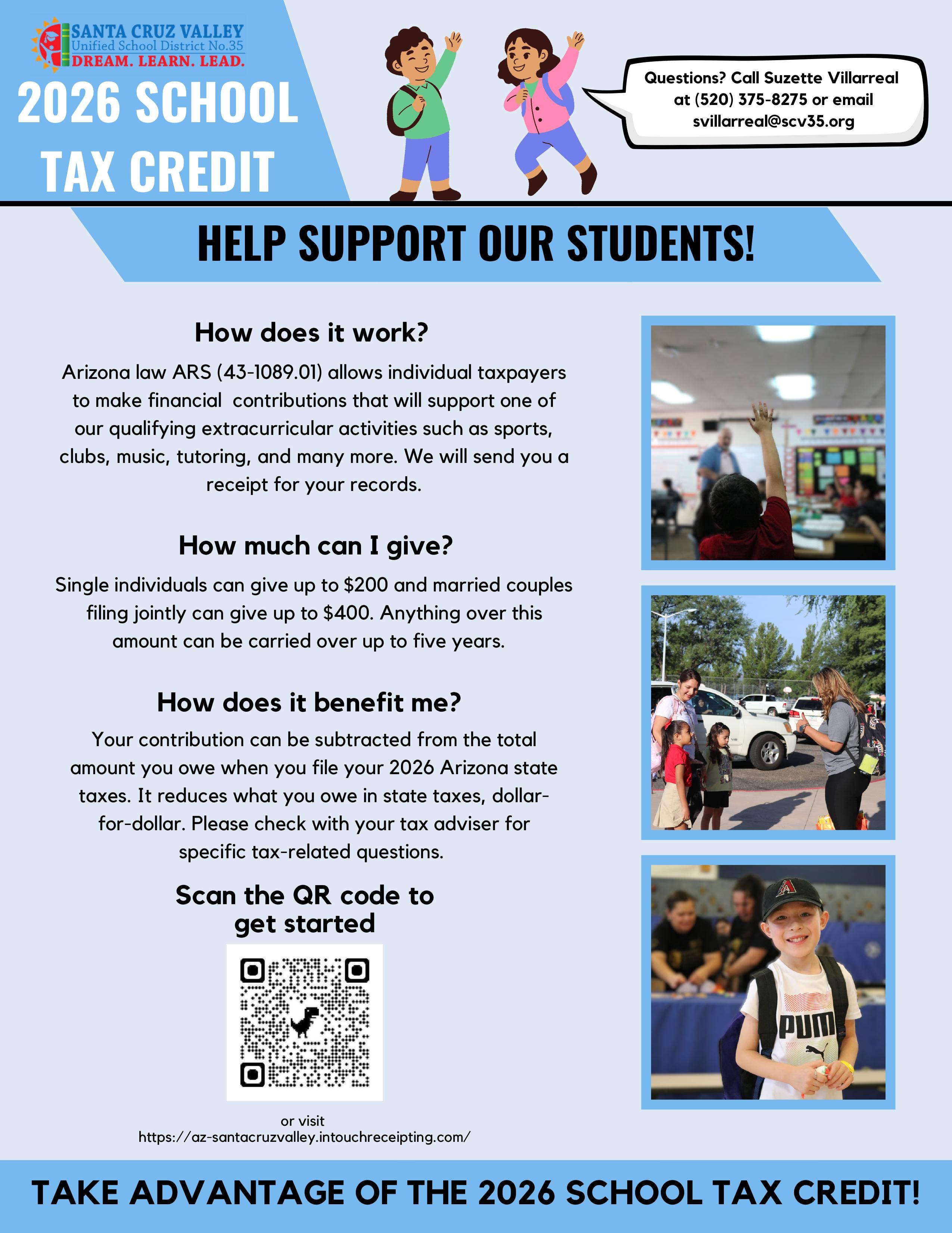 SCV35 2026 Tax Credit Information