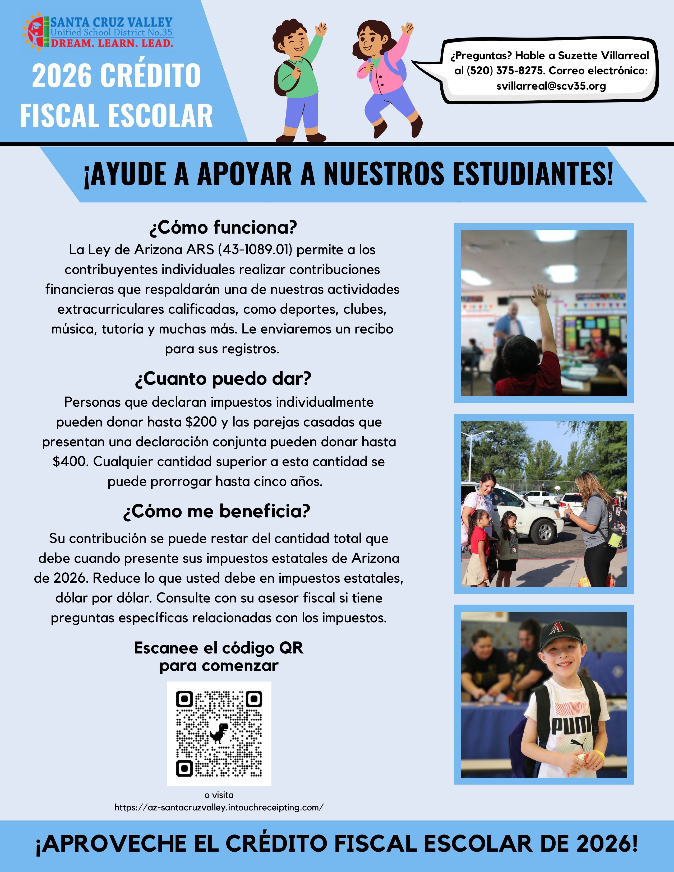 SCV35 2026 Tax Credit Information