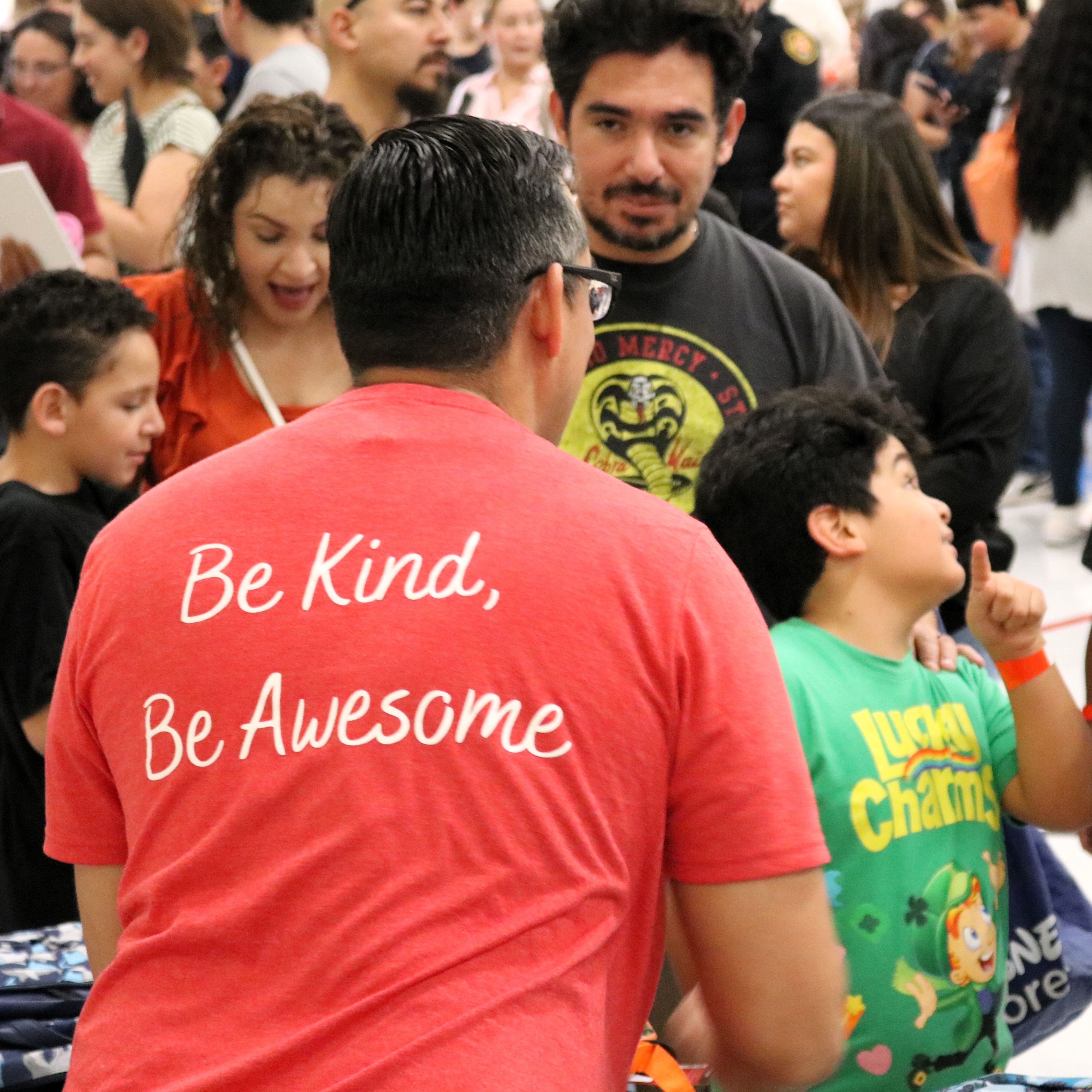Students and faculty at the Back to School Blitz