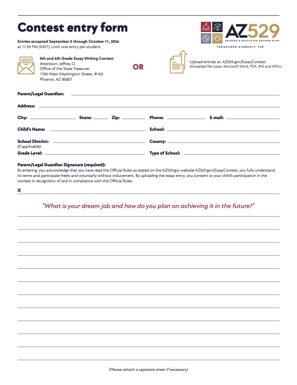 AZ529 Writing Contest