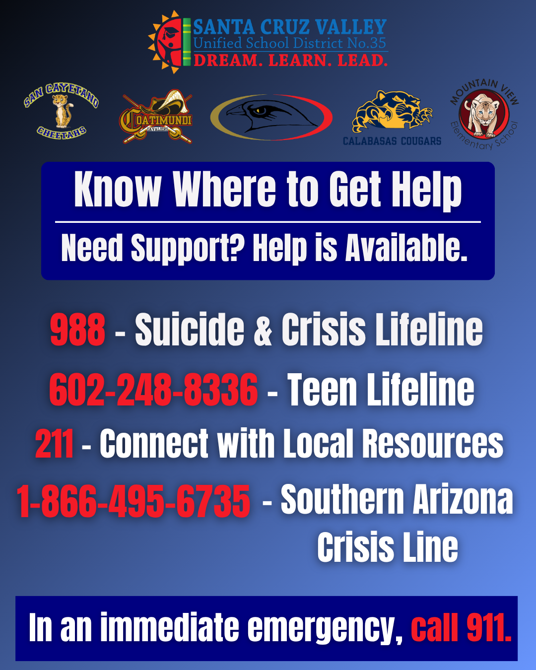 Resources for SCV35 Families