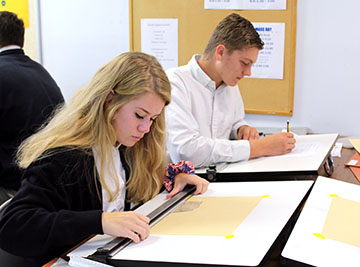 students with paper and ruler