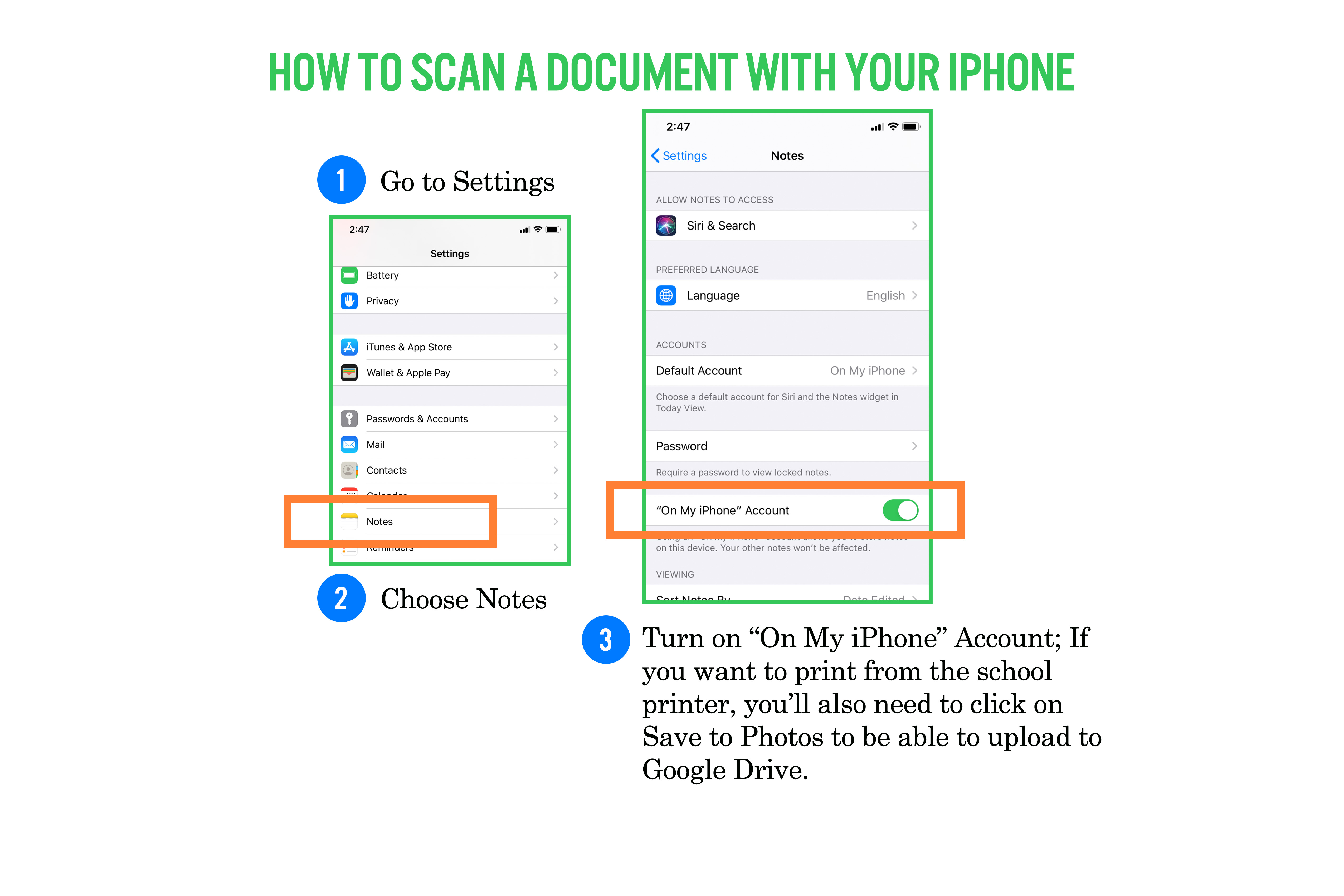 Scan PDFs with iPhone graphic