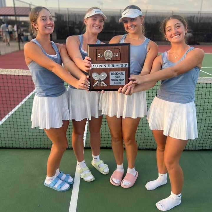 Tennis regional runner-up with plaque