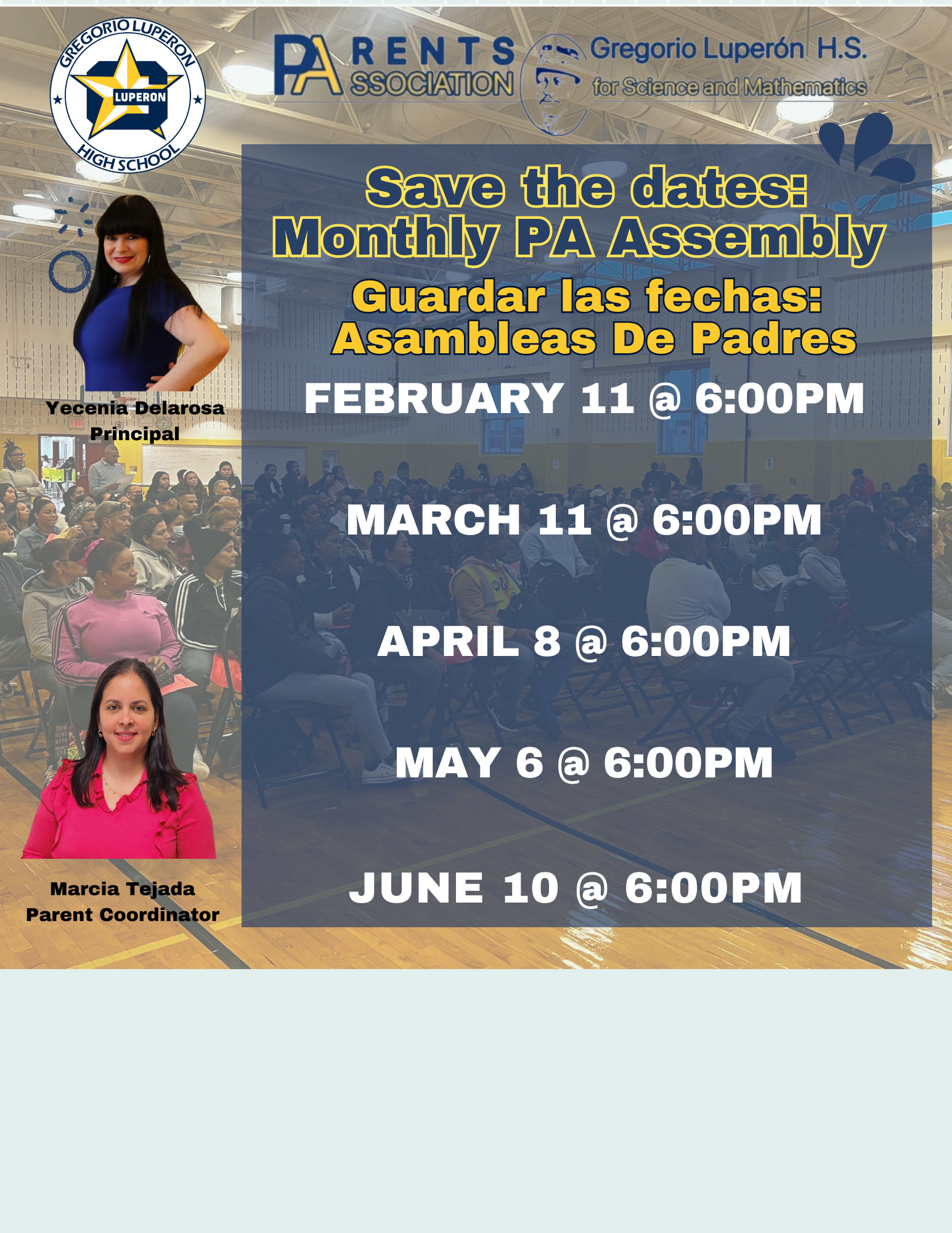 PA Assemblies for Spring Term
