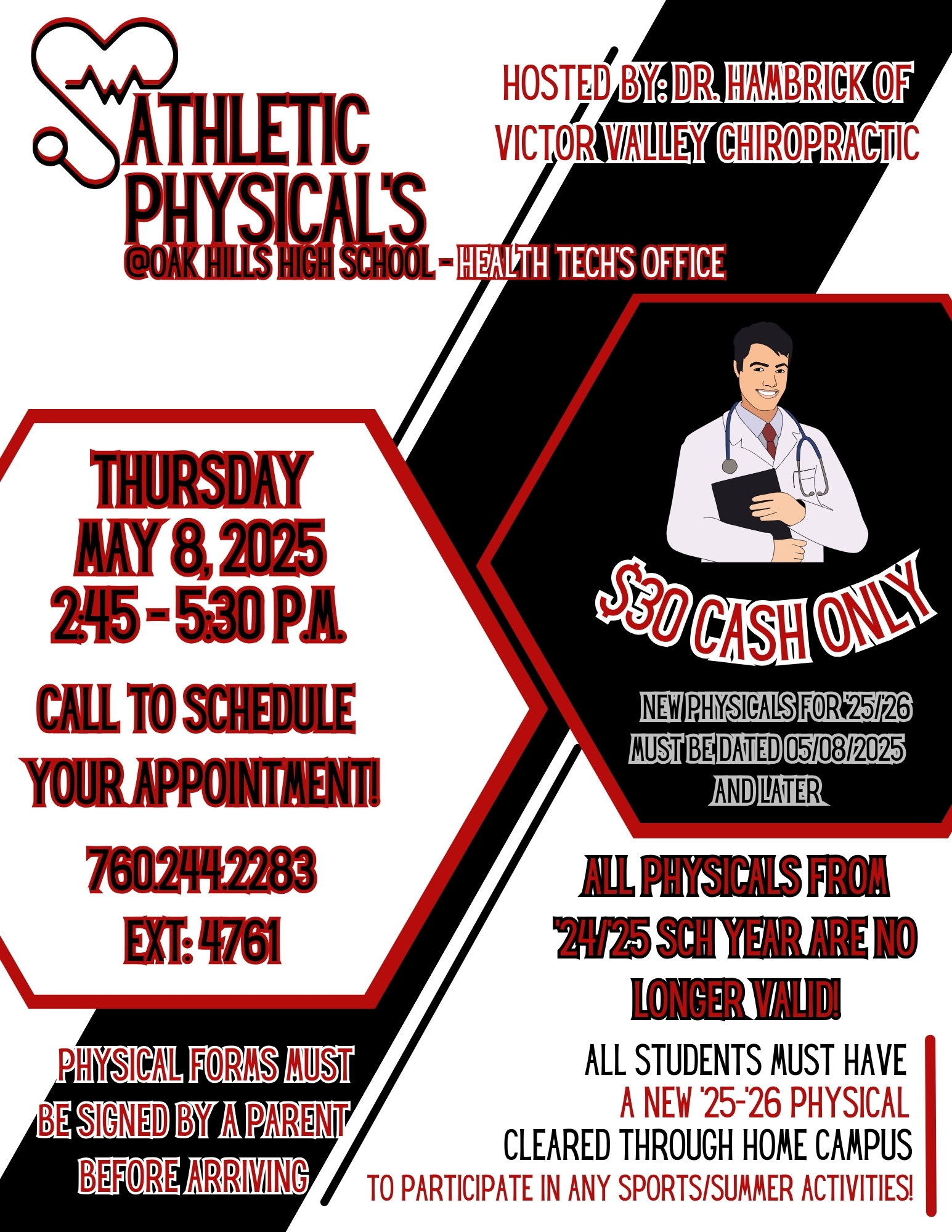 Schedule your physical appointment for '25-'26!