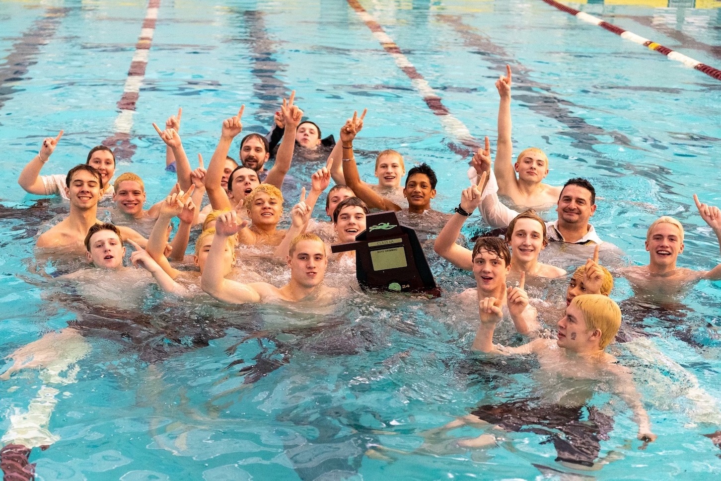 Boys swim with state title