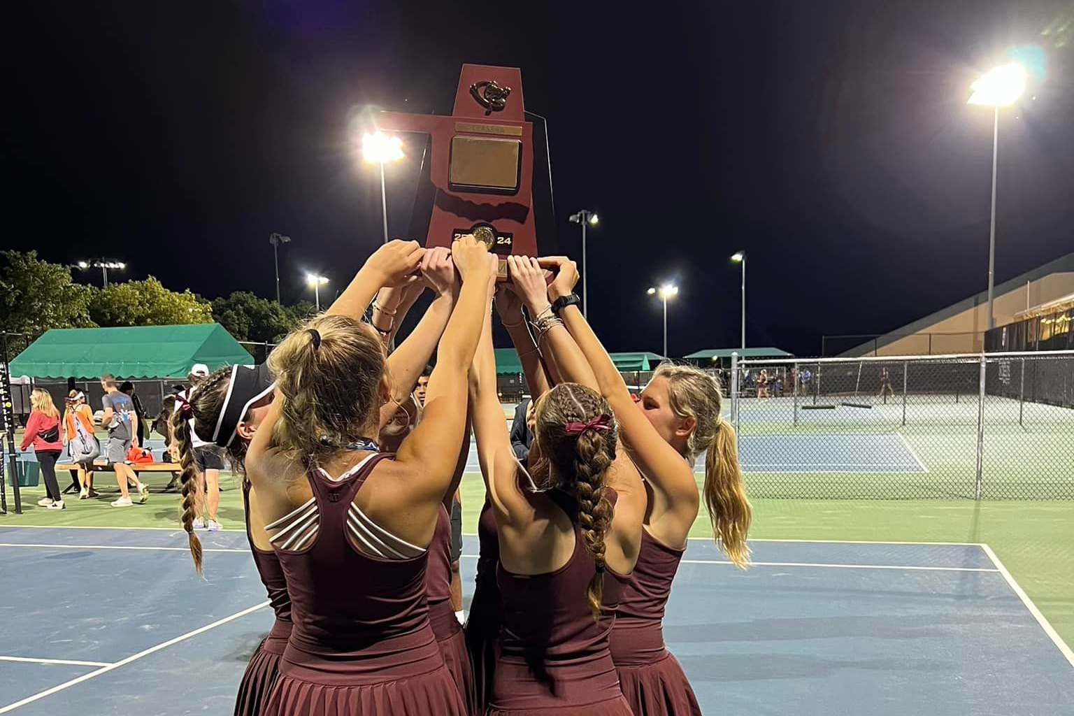 jenks tennis team with state title