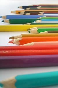 Close-up of several pencils.