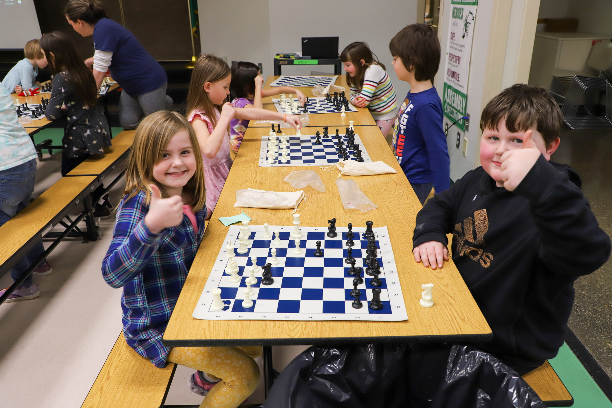 kids playing chess