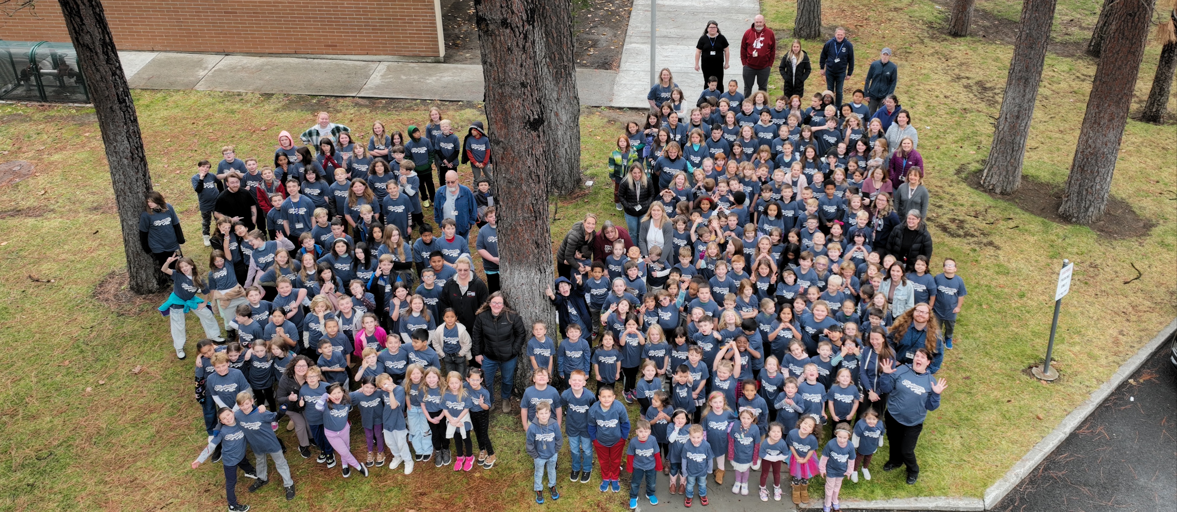 all school aerial photo