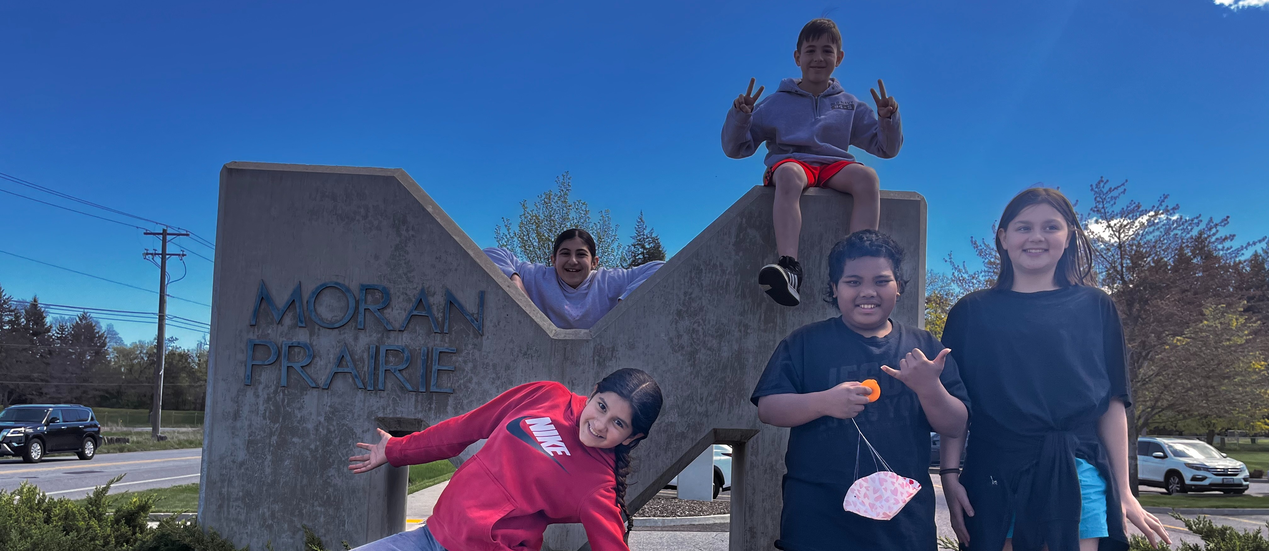 Students posing outside