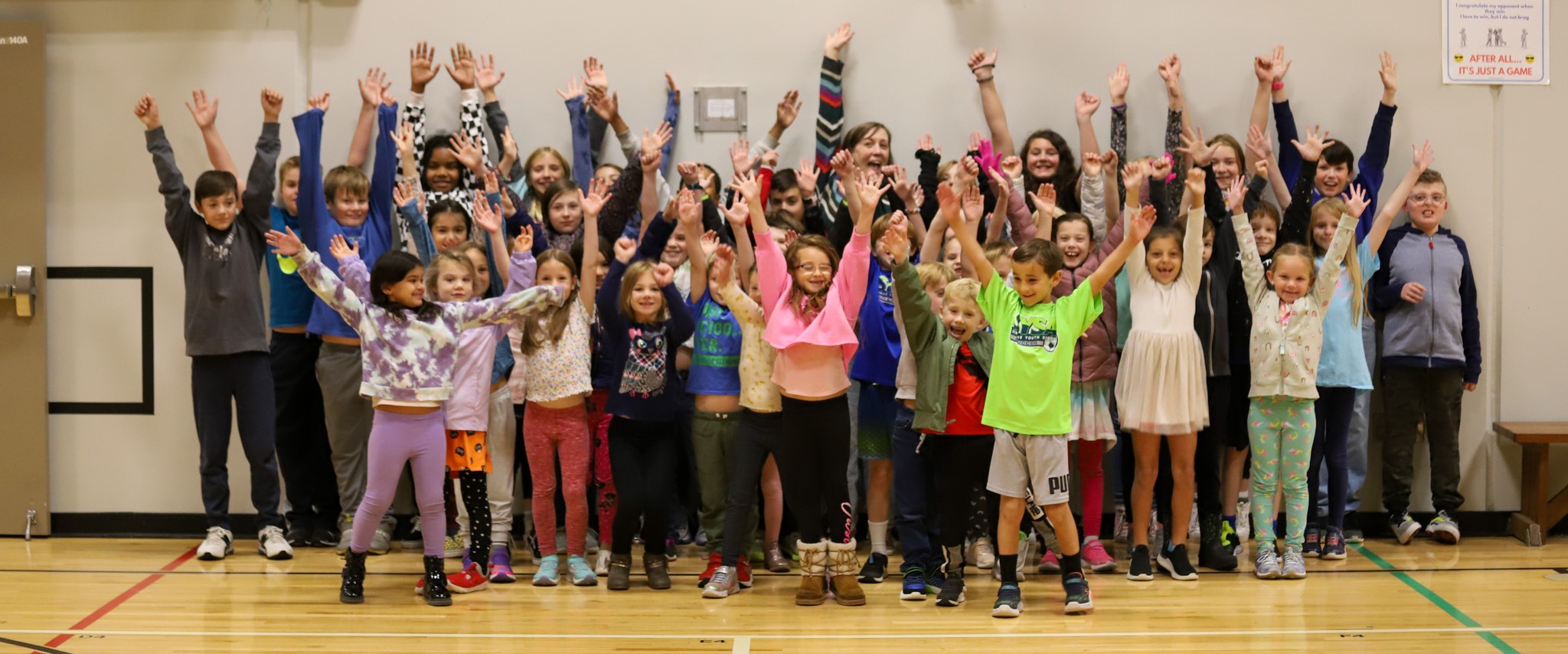 Students cheering