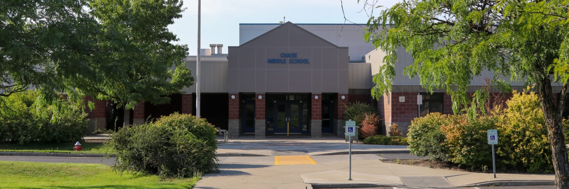 Front entrance to school