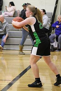 Girl playing basket