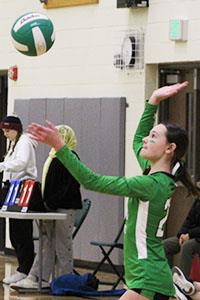 Girl playing Volleyball