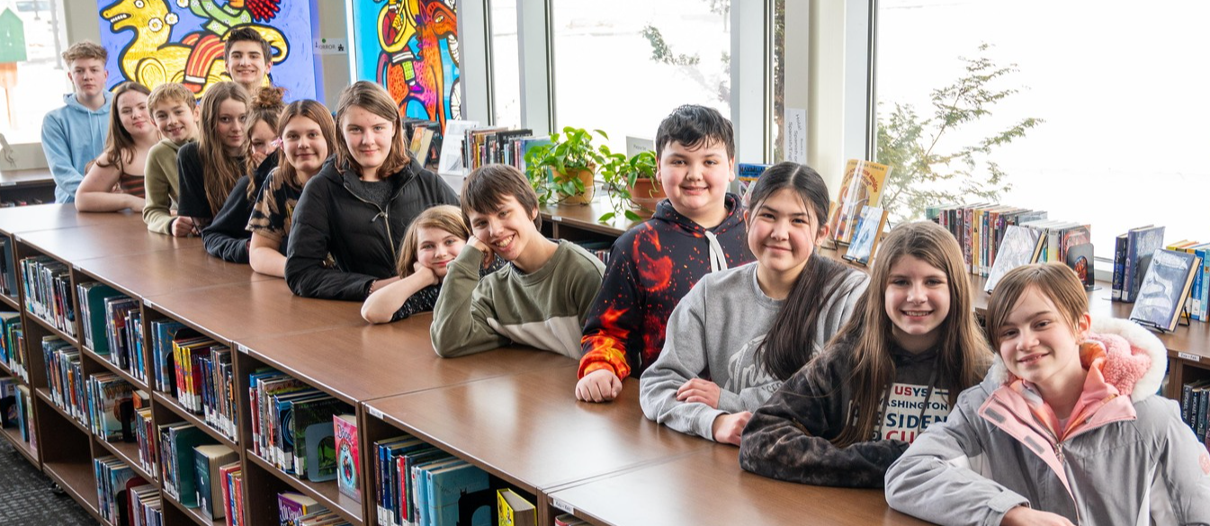 kids in the library