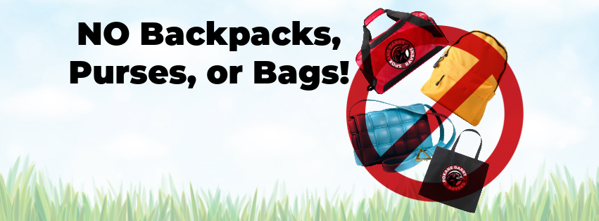 No backpacks, purses, and bags on the last days of school.