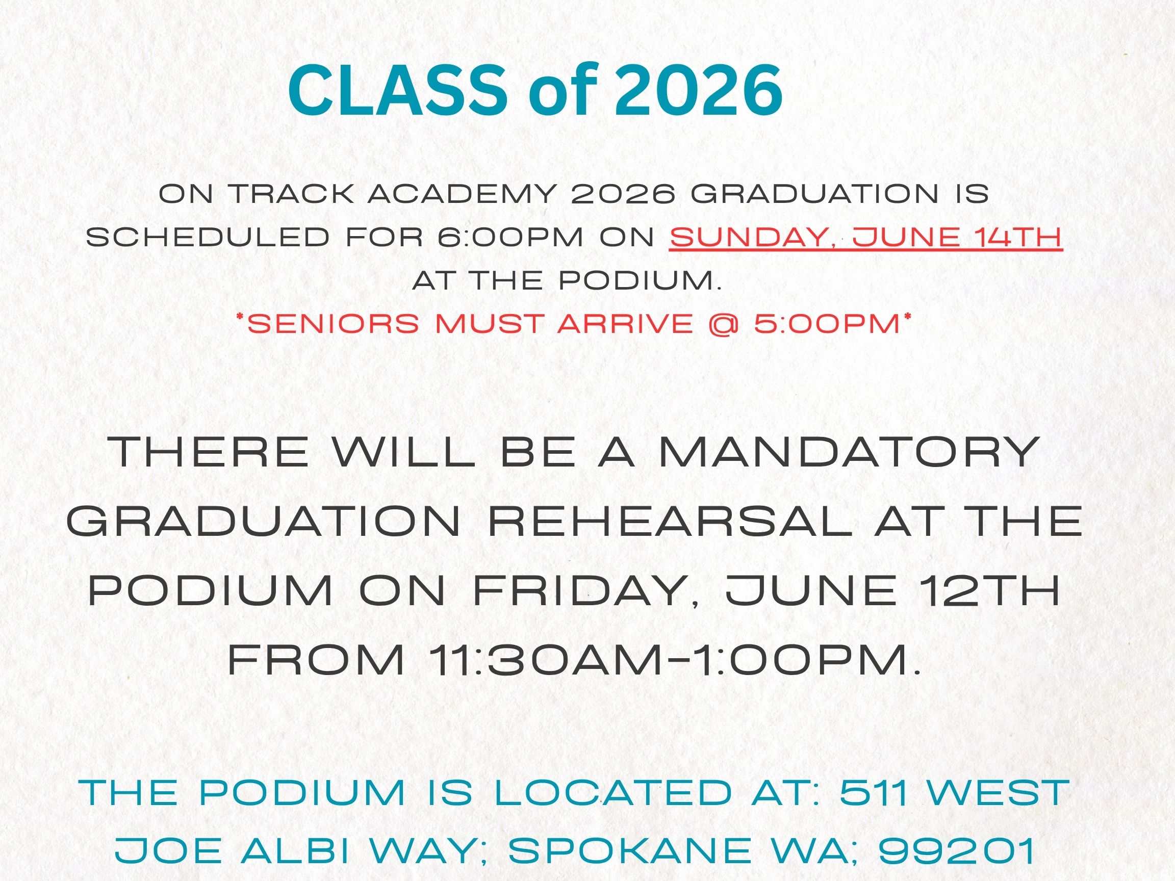 2026 Graduation