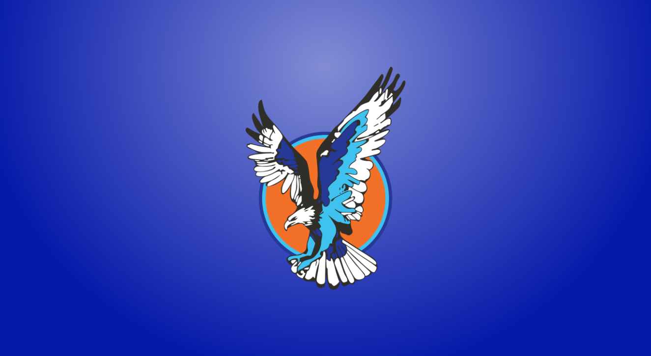 eagle blue background