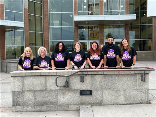 counseling team outside the building