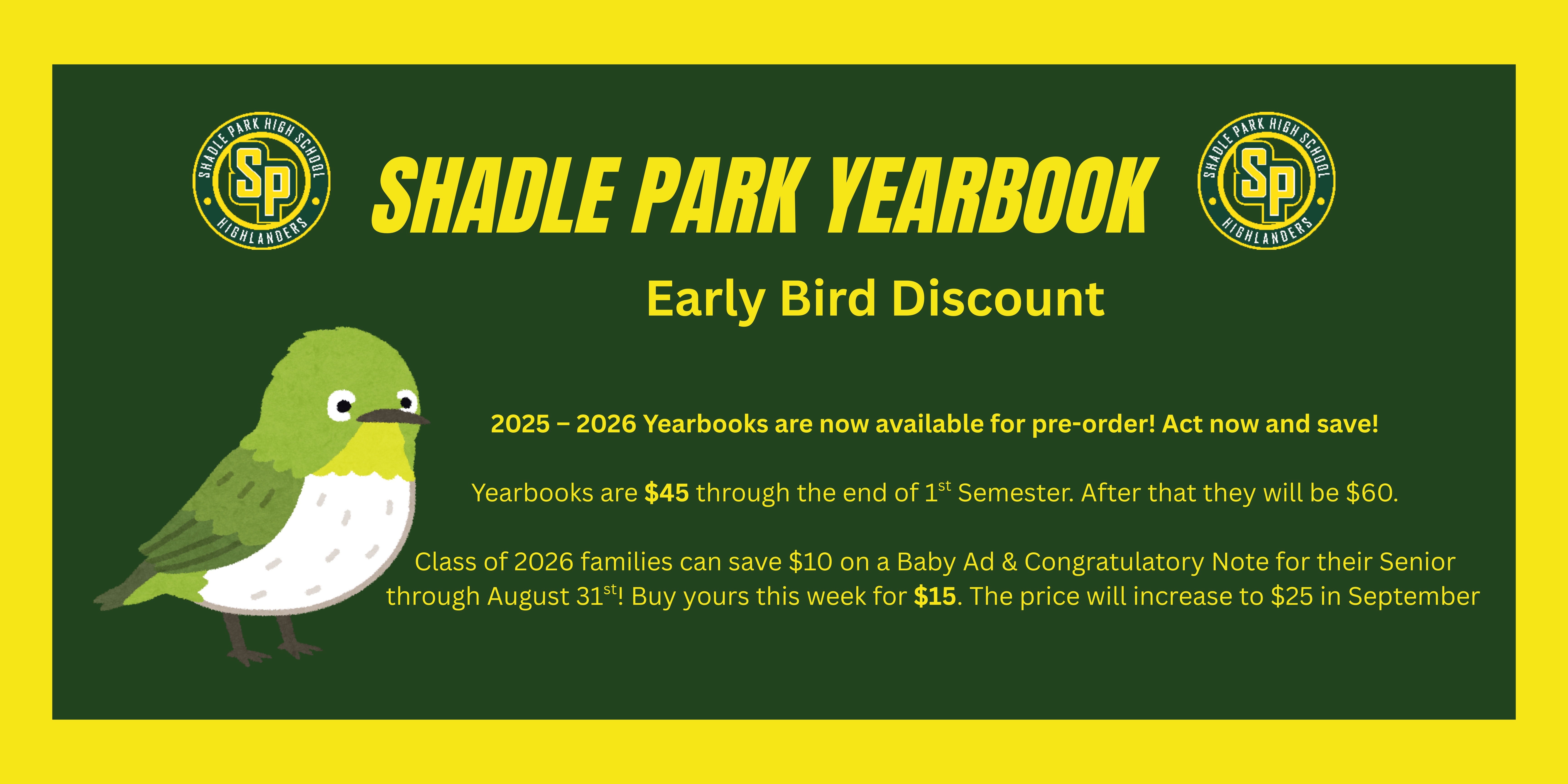 Early Bird Yearbook