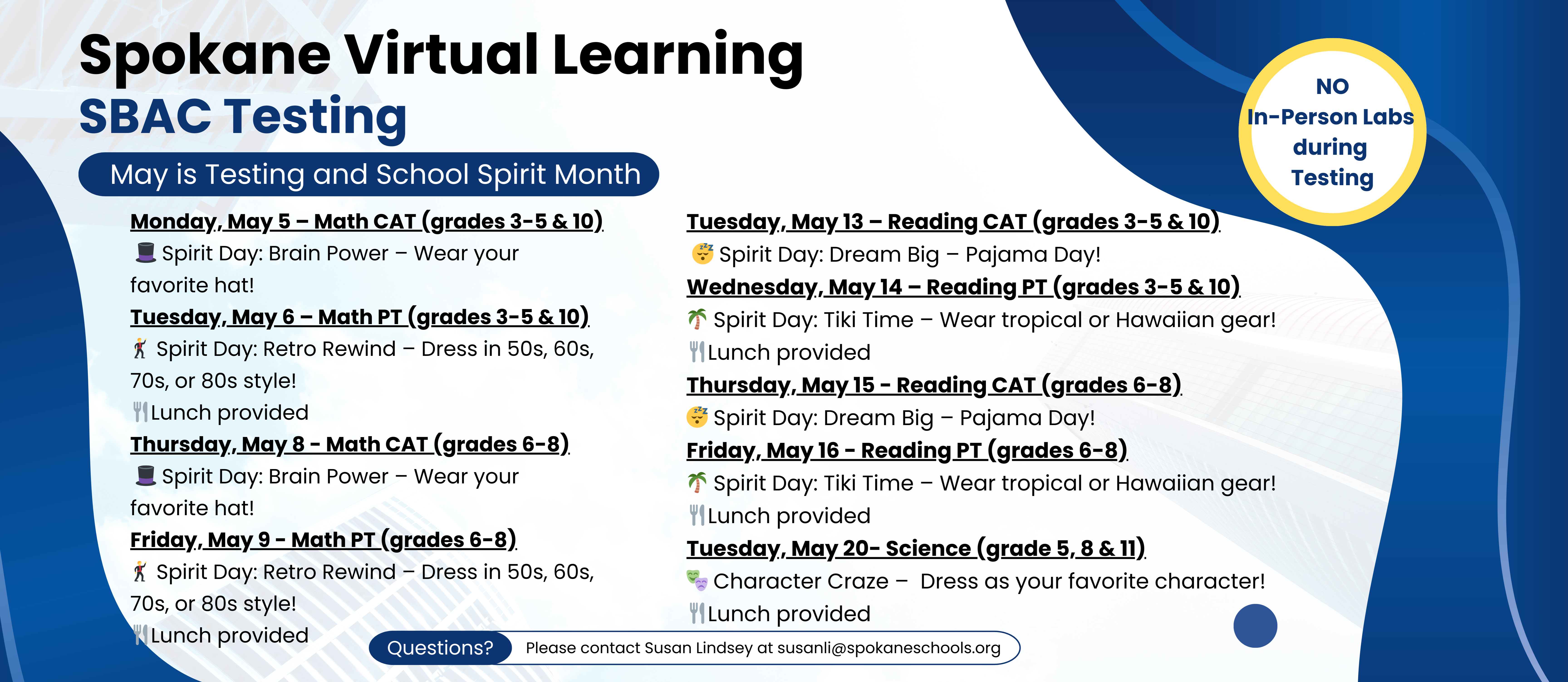 SVL SBAC Testing Dates and Information