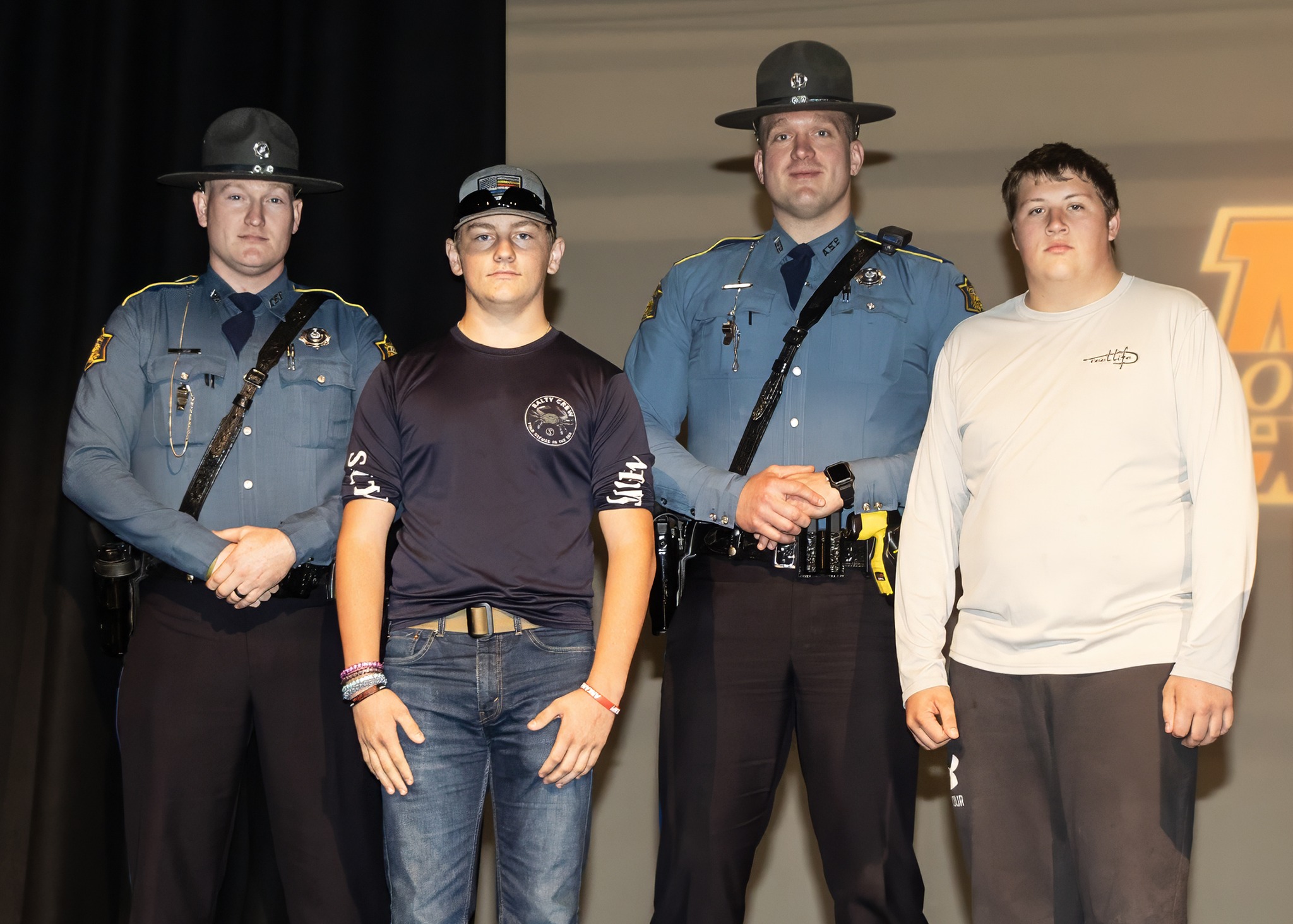 Hayden Williams and Zander Littleton recognized by AR State Police for heroism