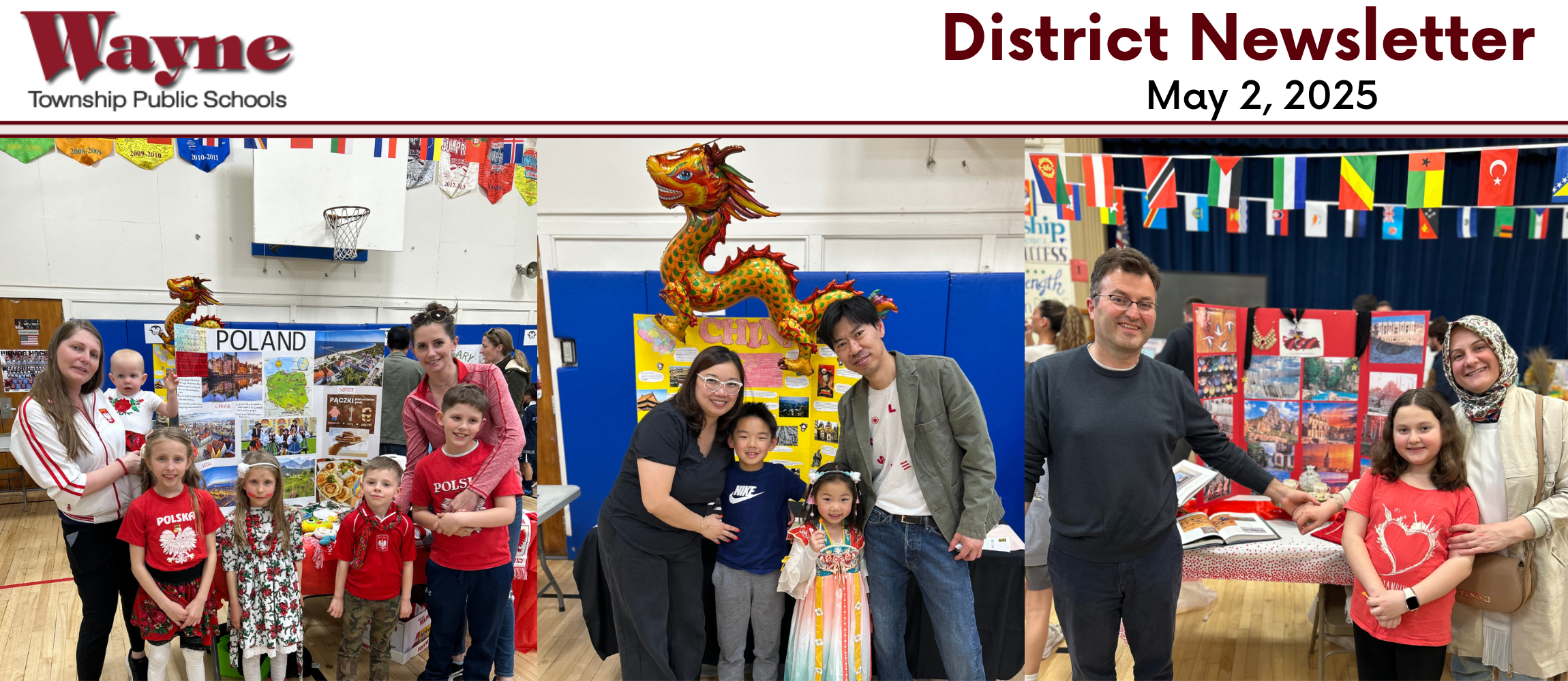 Happy May! Read about Packanack's Global Celebration, Ryerson's Culture Club, Take Your Child to Work Day (even at Central Office), and the awards won by Wayne Valley Photo students in the 5-22 WTPS Newsletter! Don't forget - it's Teacher Appreciation Week May 5th - 9th and School Nurse Day on May 7th! THANK YOU!! https://trst.in/Npzr02